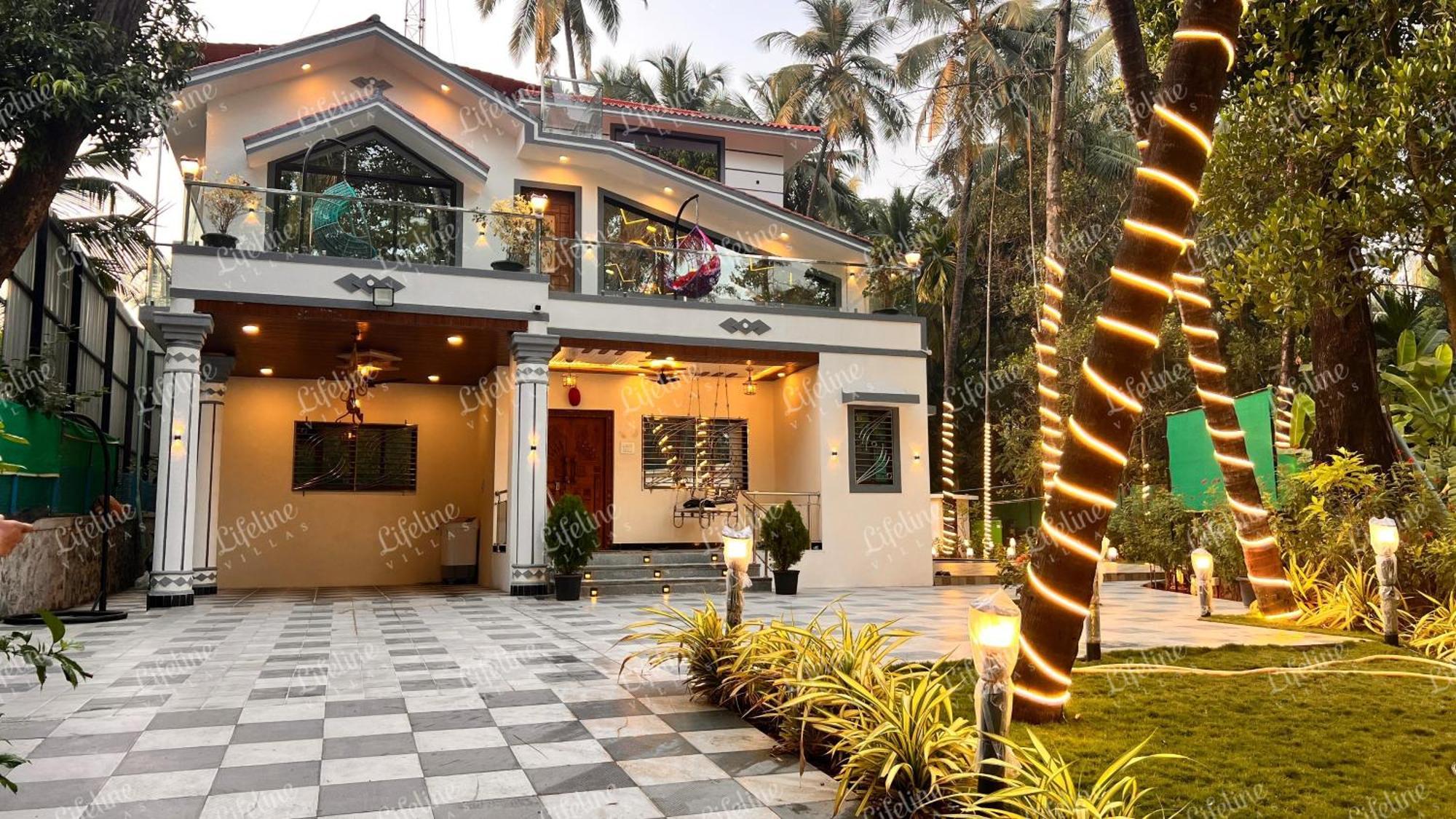 Seas The Day Luxurious 5Bhk Villa 2Min From Awas Beach With Huge Private Pool Alībāg Eksteriør bilde